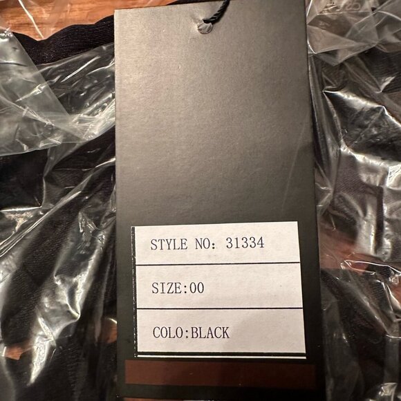 NWT La Femme 31334SC  Net Jersey  Prom Dress Black size 00 - Picture 8 of 9